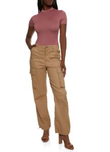 Solid Mock Neck Short Sleeve Bodysuit sold by Rainbow