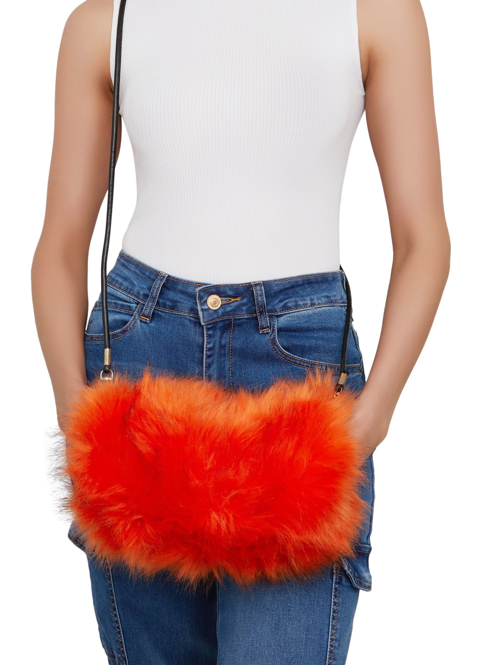 Faux Fur Zip Crossbody Bag sold by Rainbow product image thumbnail 2