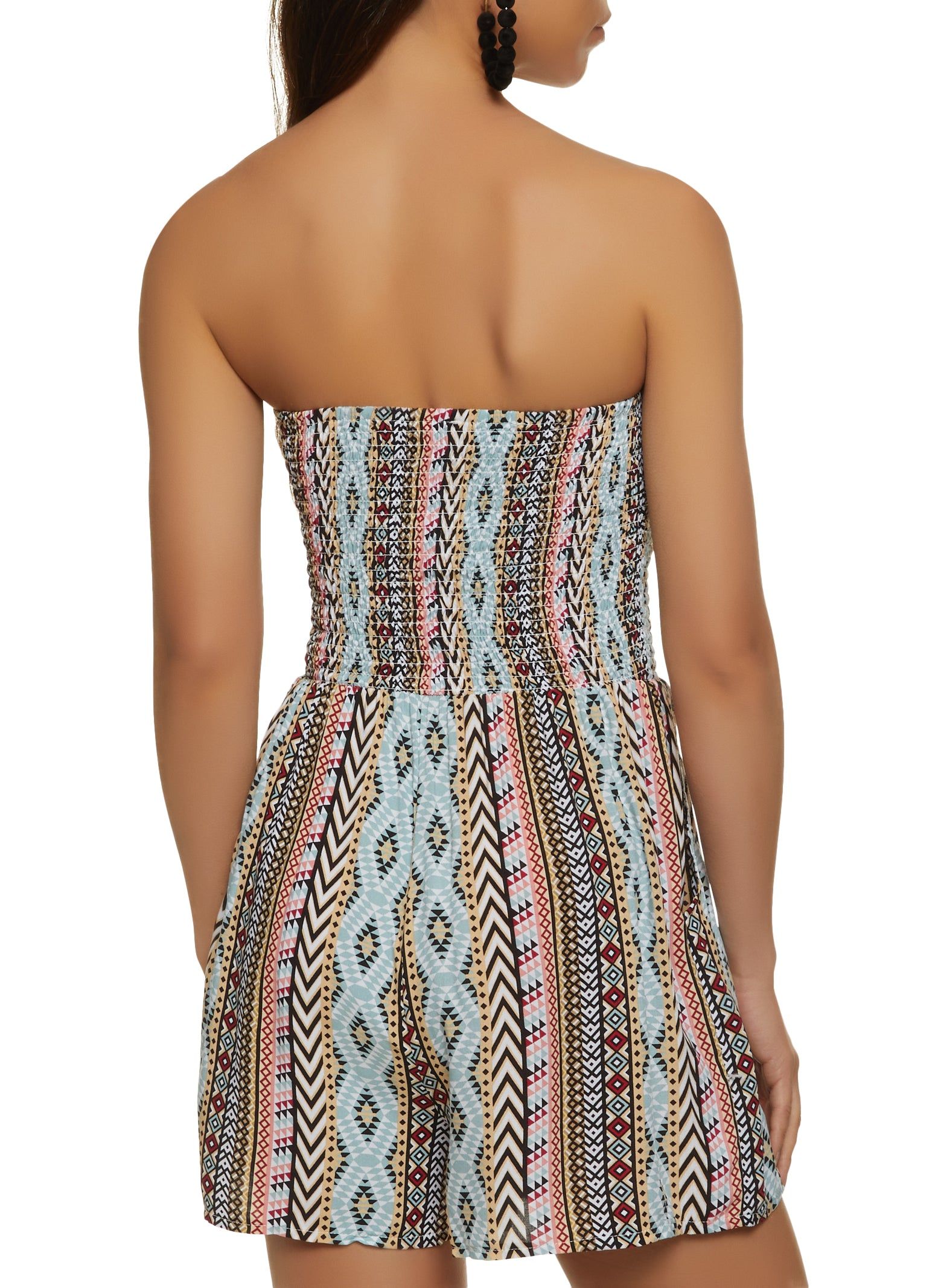 Boho Print Smocked Tube Romper sold by Rainbow product image thumbnail 2