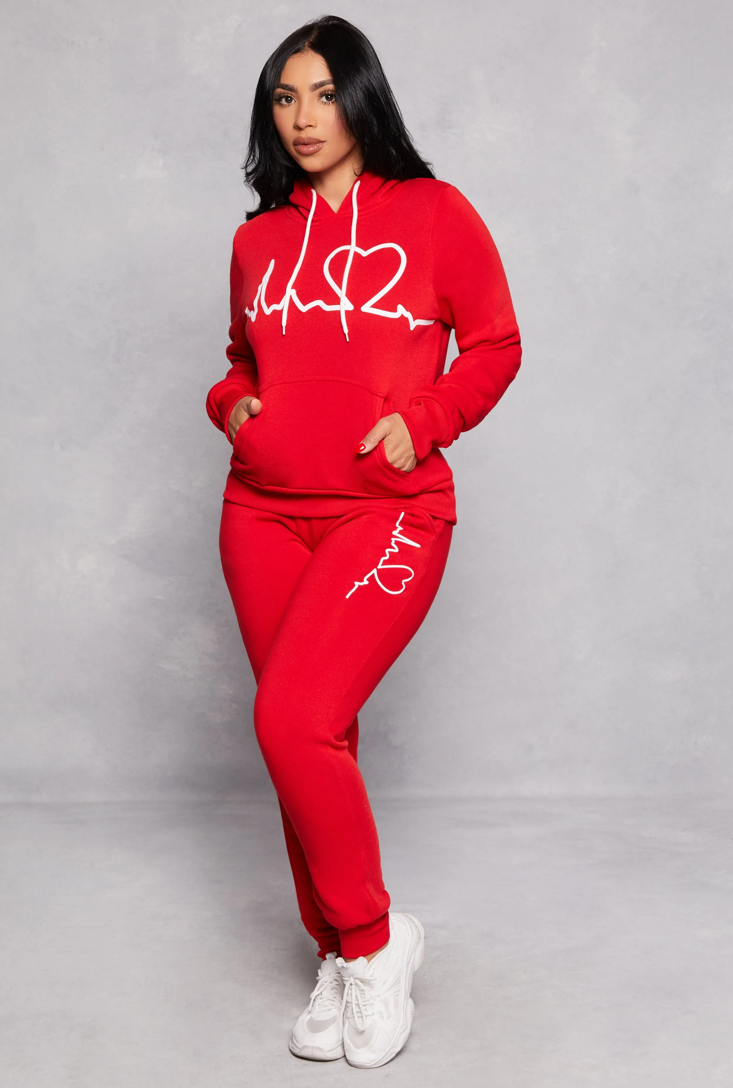 Heartbeat Graphic Pullover Hoodie sold by Rainbow product image thumbnail 2