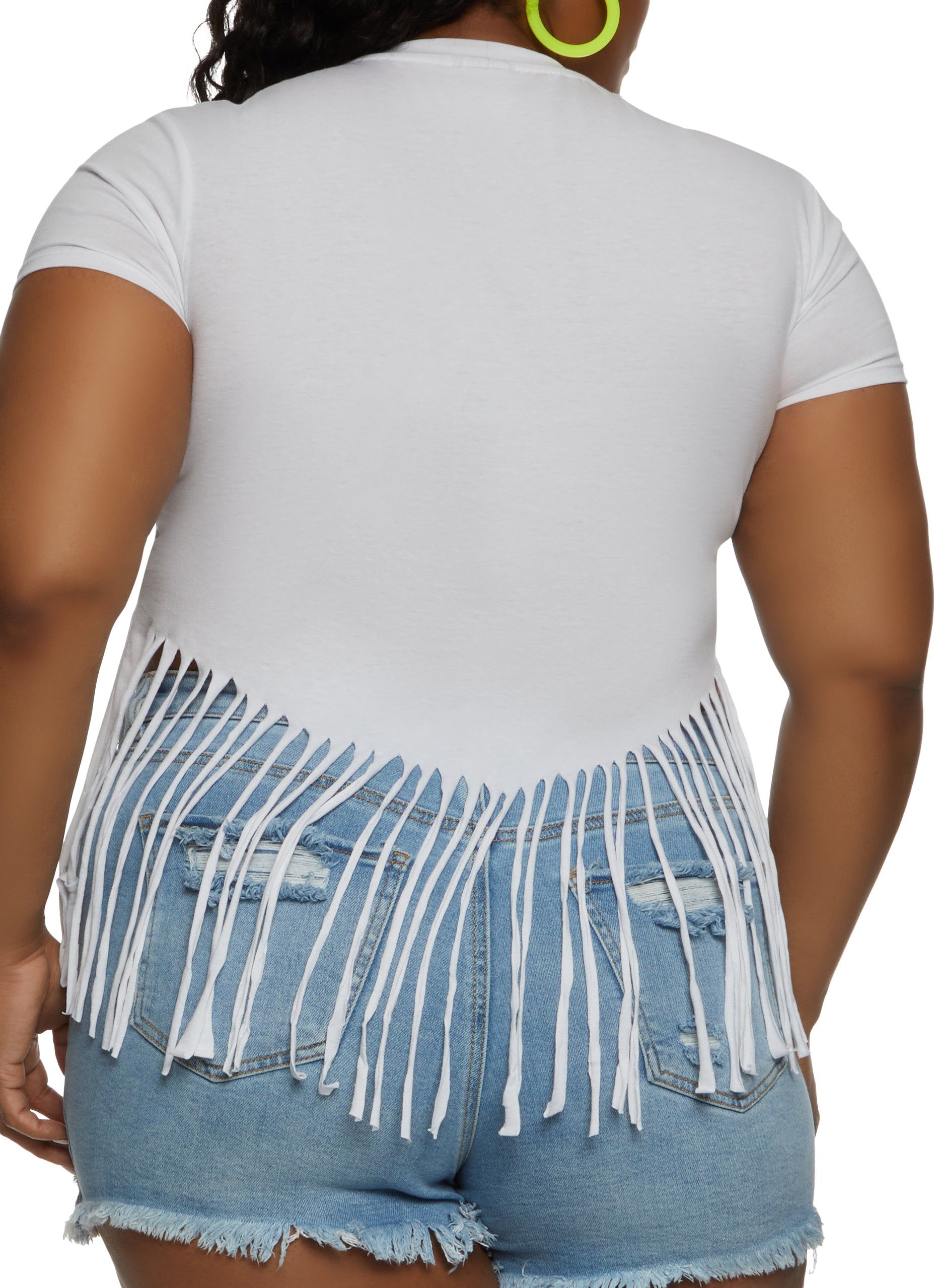 Plus Size Faith Cross Fringe Graphic Tee sold by Rainbow product image thumbnail 2