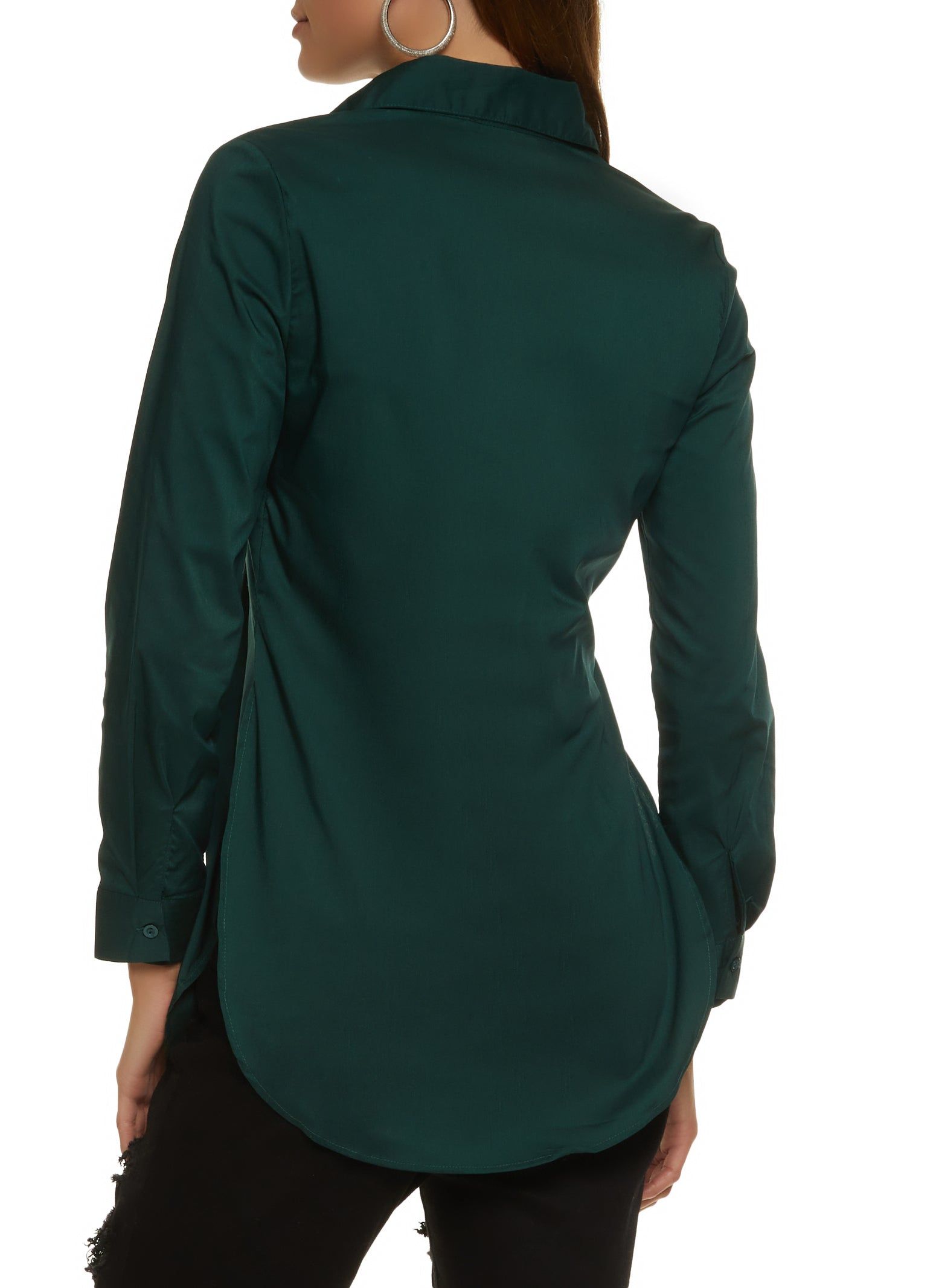 Poplin Button Front Tunic Shirt sold by Rainbow product image thumbnail 2