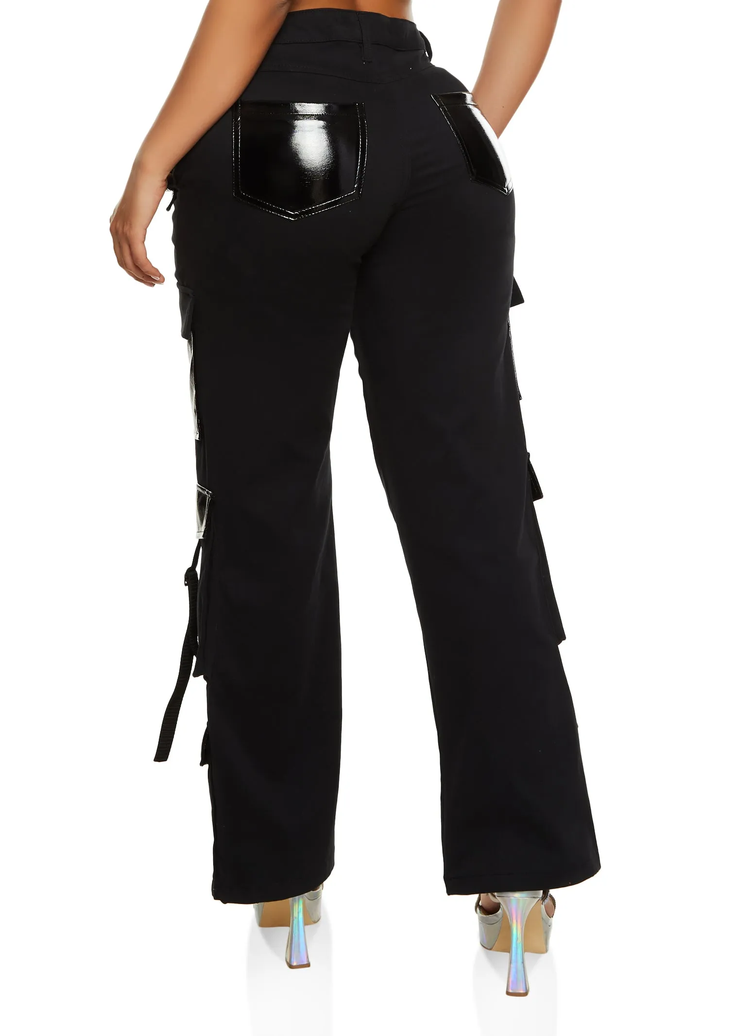 Faux Leather Trim Cargo Pants sold by Rainbow product image thumbnail 3