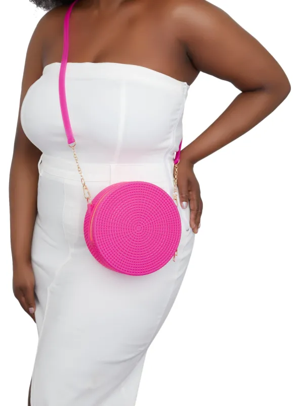 Textured Silicone Circular Crossbody Bag sold by Rainbow