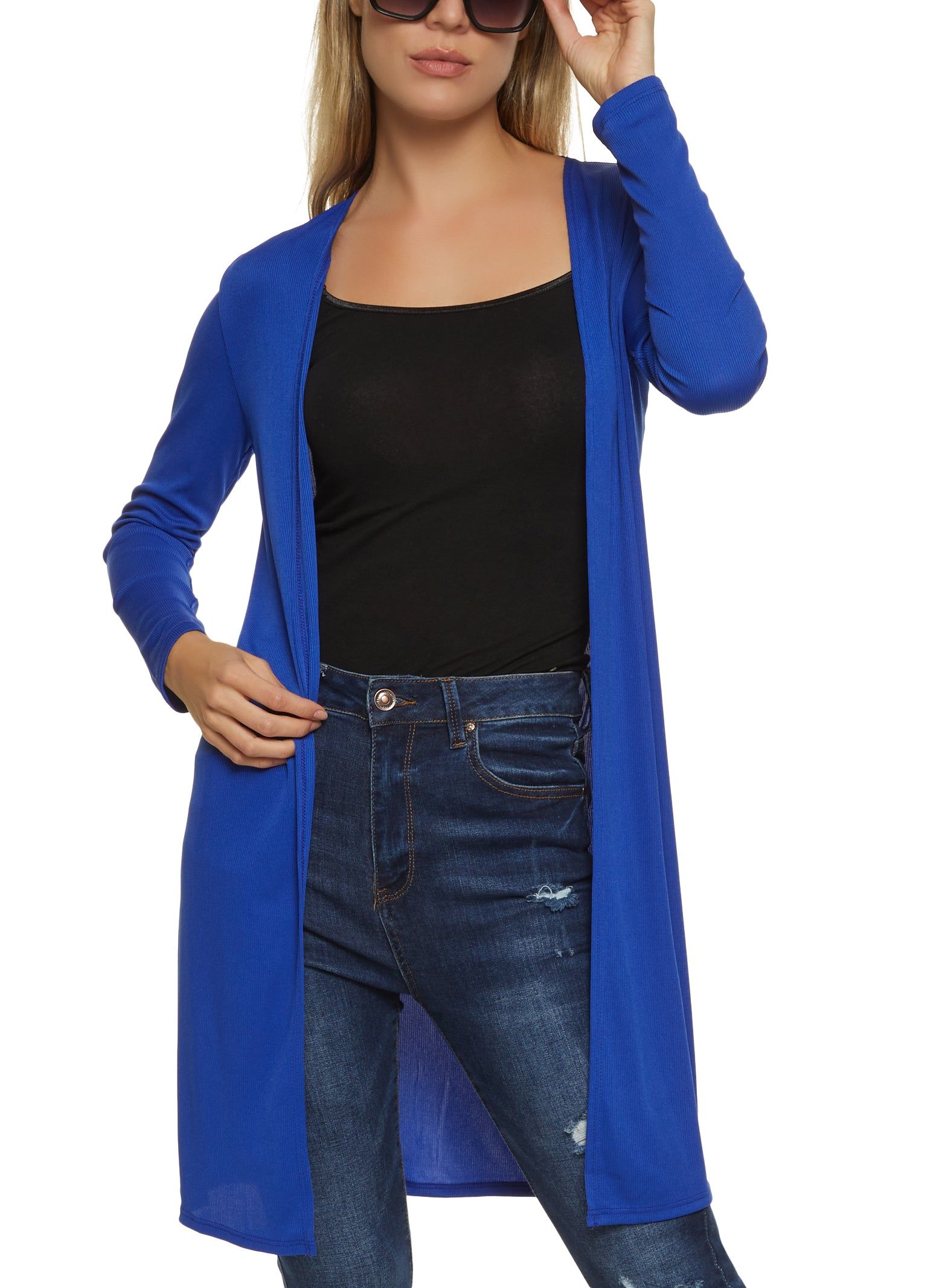 Solid Ribbed Open Front Duster sold by Rainbow