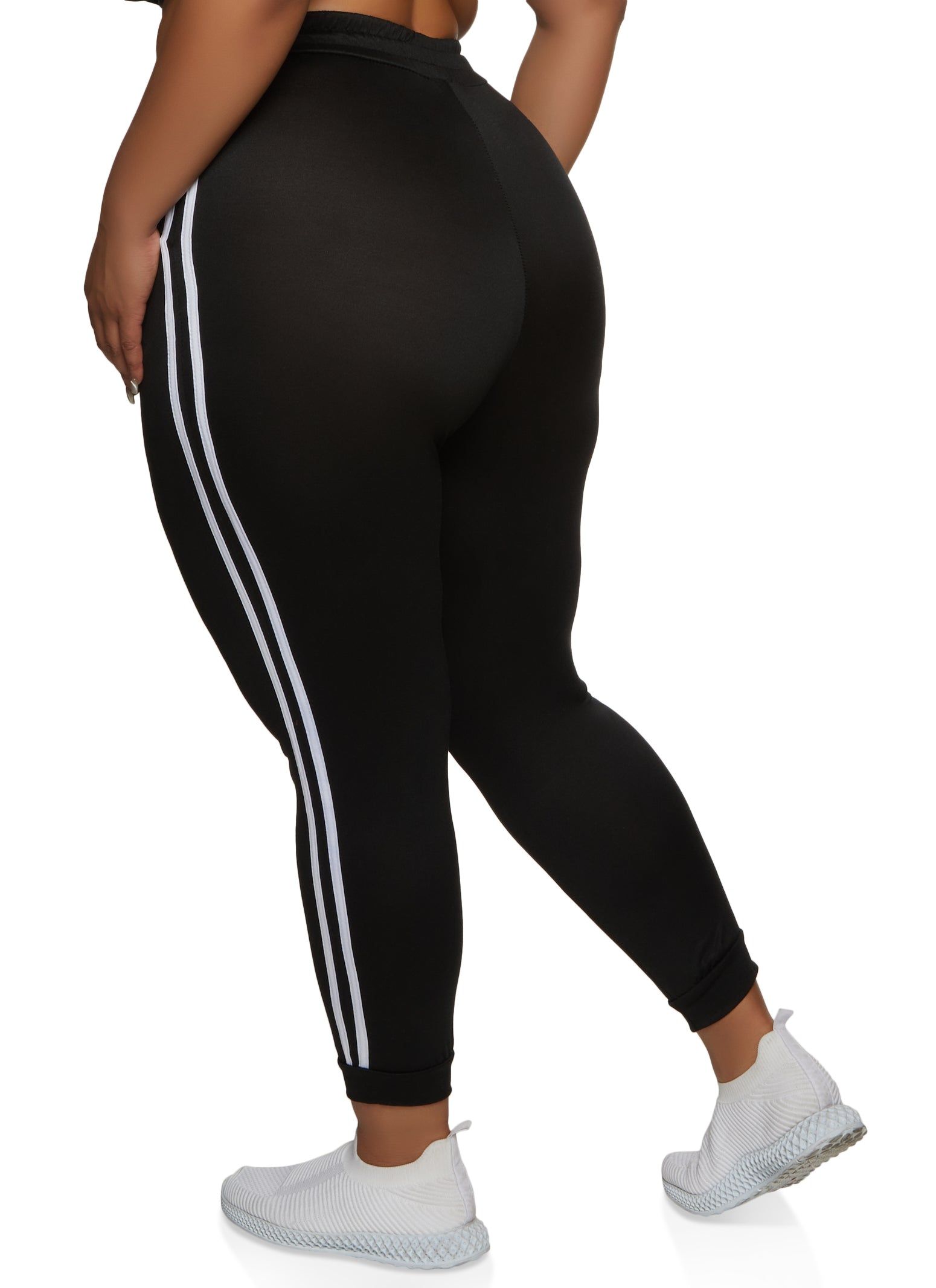 Plus Size High Waist Varsity Stripe Joggers sold by Rainbow product image thumbnail 2
