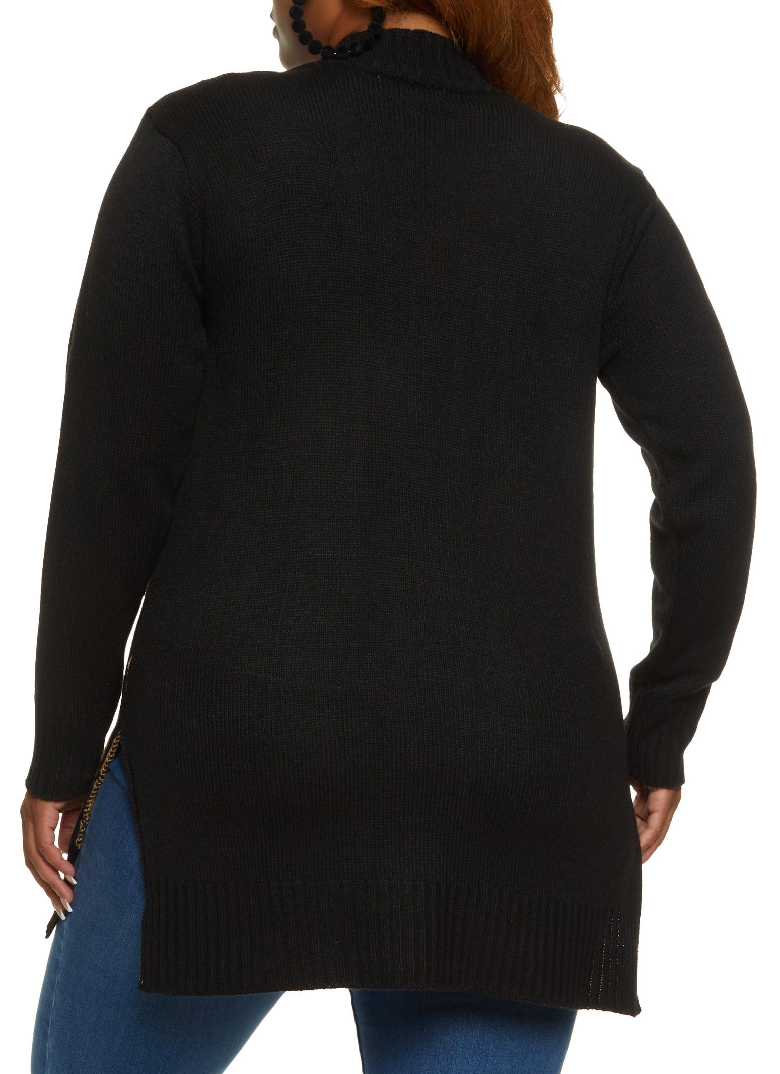 Plus Size Greek Key Open Front Cardigan sold by Rainbow product image thumbnail 2