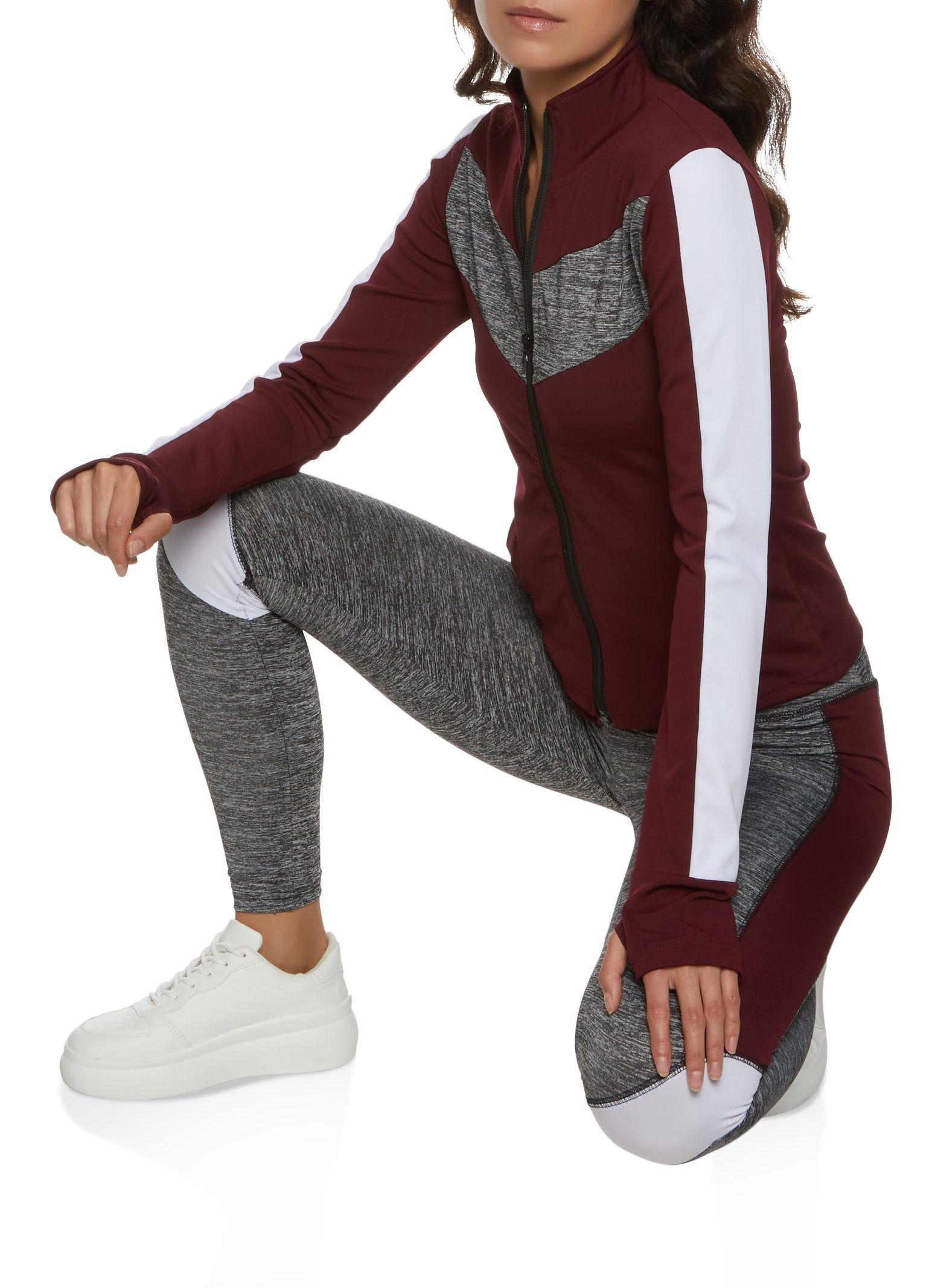 Chevron Zip Front Active Track Jacket sold by Rainbow product image thumbnail 2