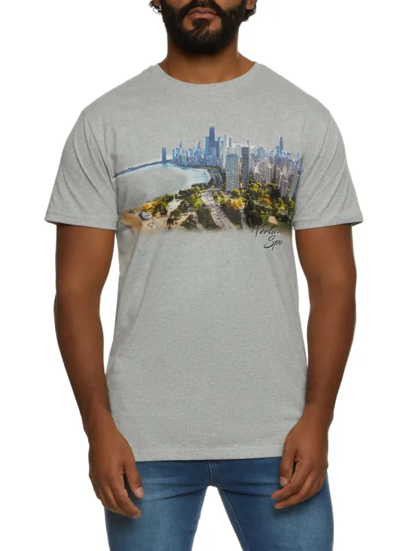 Mens Skyline Graphic Tee sold by Rainbow