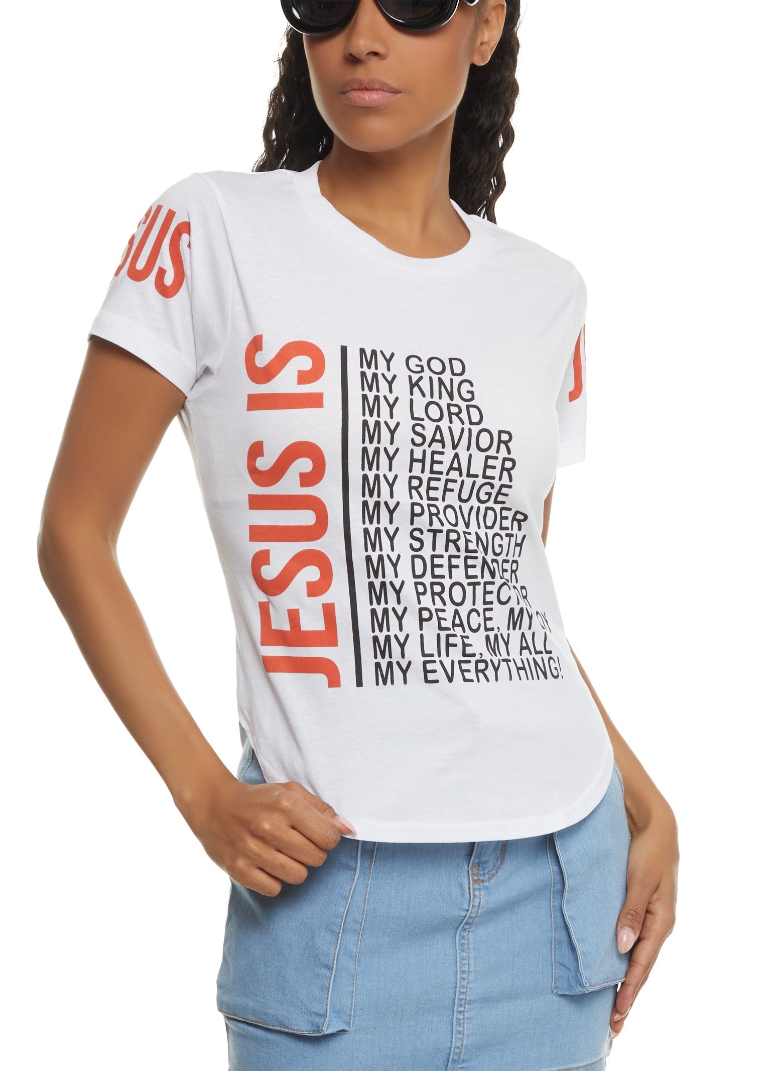 Jesus Is My God Graphic Tee sold by Rainbow