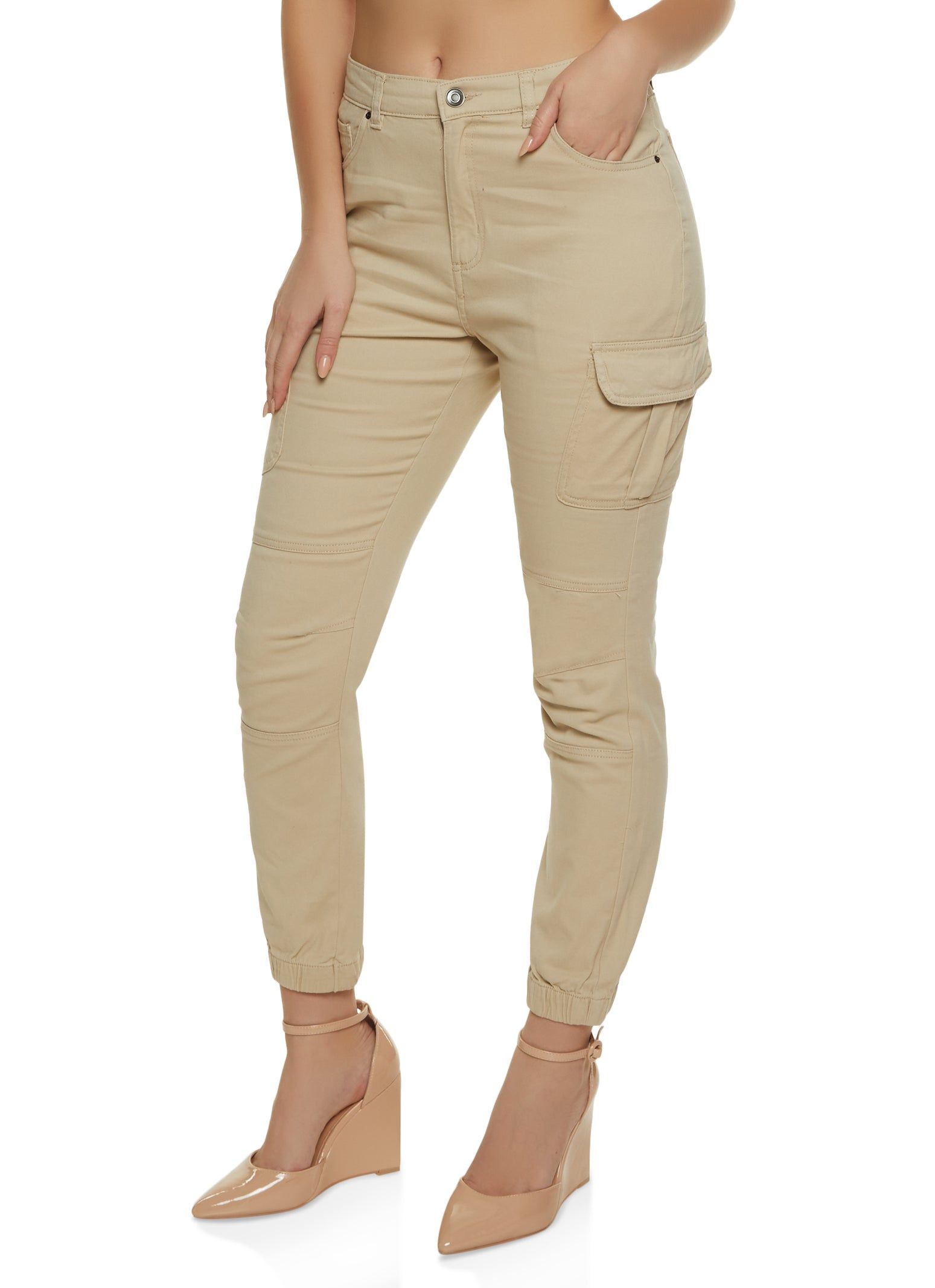 Twill Cargo Pocket Joggers sold by Rainbow