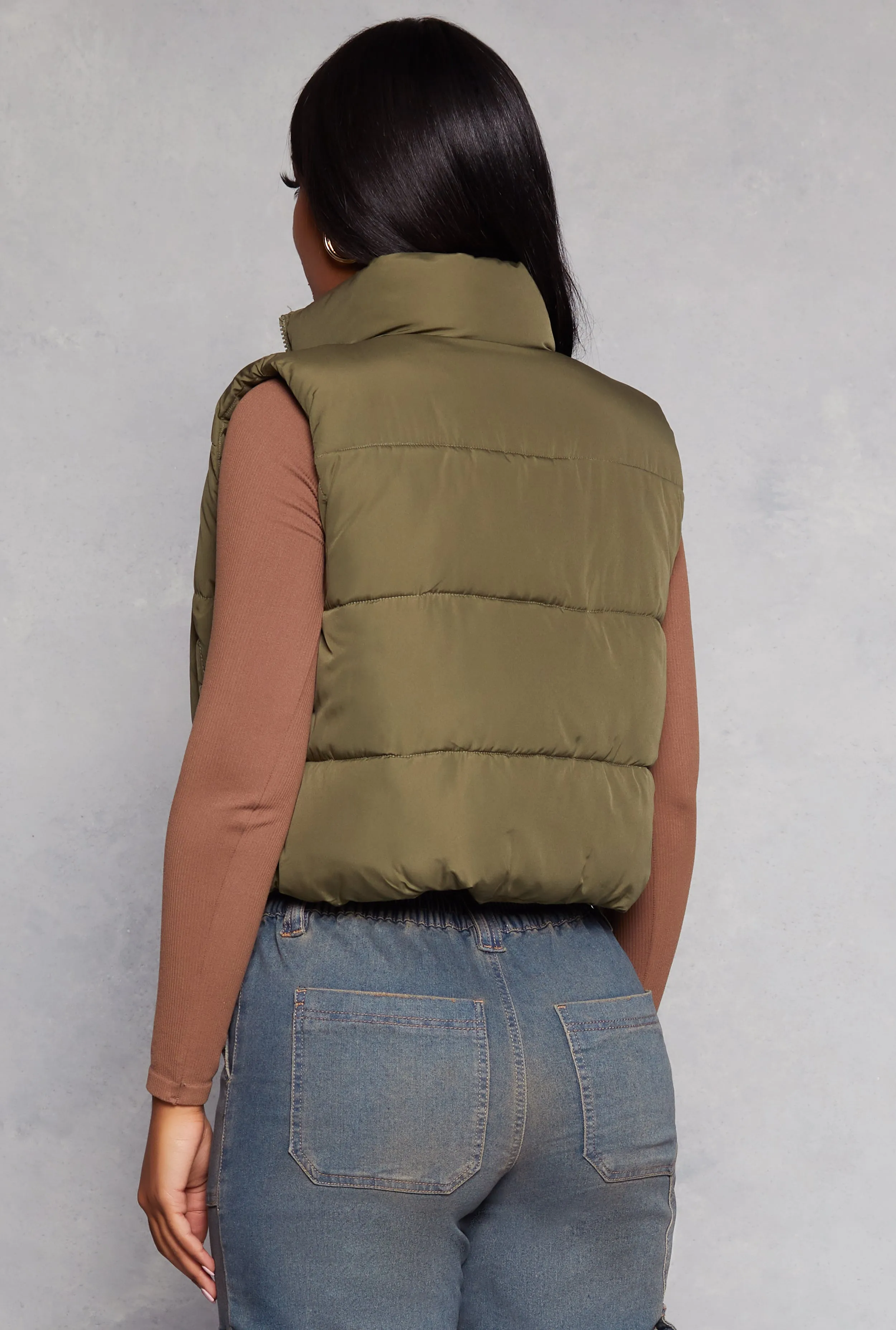 Almost Famous Zip Front Puffer Vest sold by Rainbow product image thumbnail 3