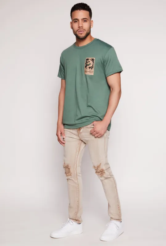 Mens Whiskered Skinny Jeans sold by Rainbow