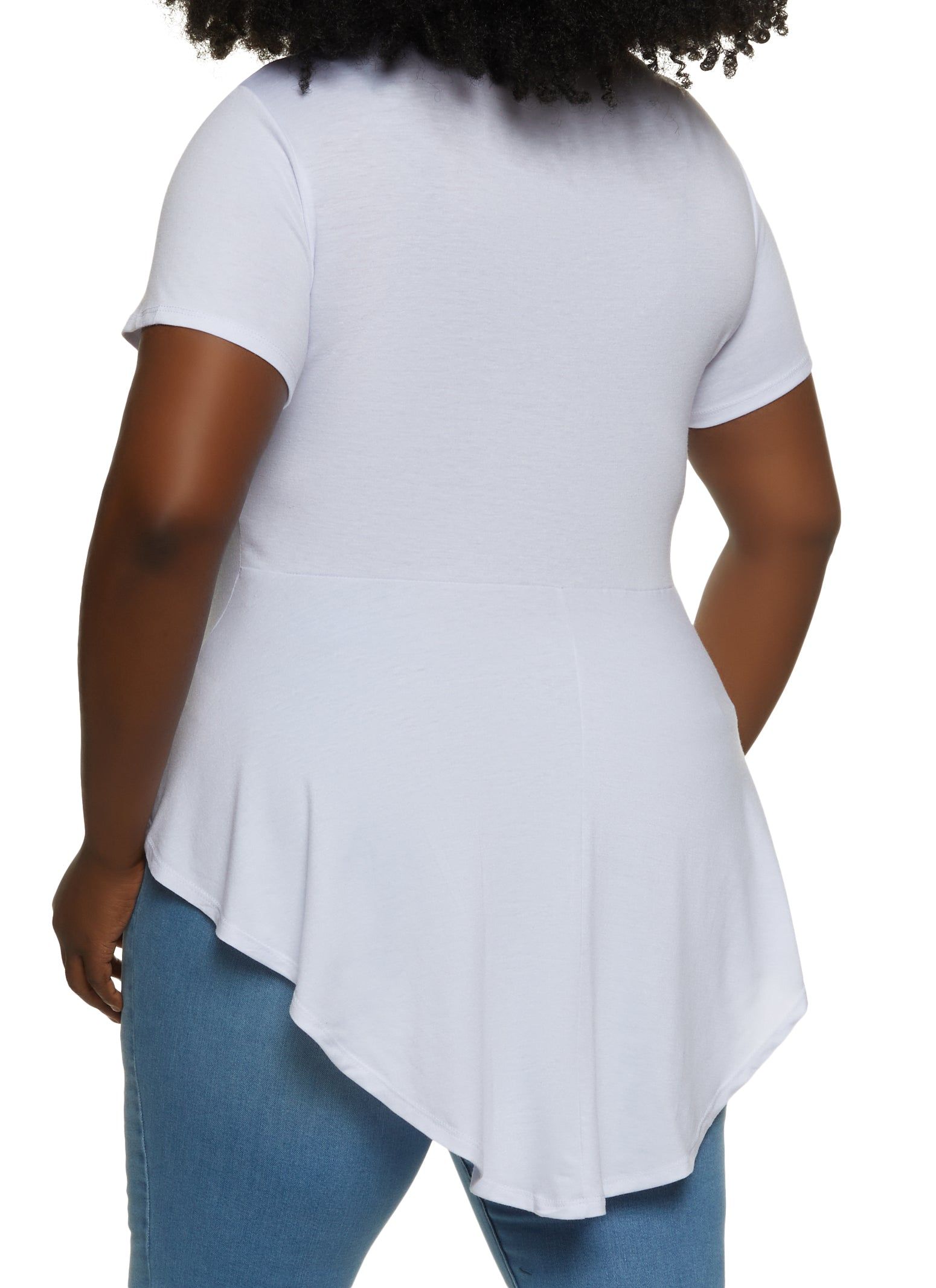 Plus Size Queen Graphic Foil Screen High Low Tee sold by Rainbow product image thumbnail 2