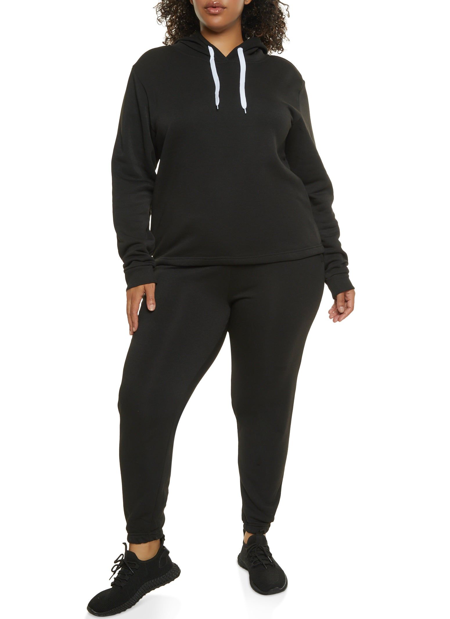 Plus Size Solid Pullover Hoodie sold by Rainbow product image thumbnail 2