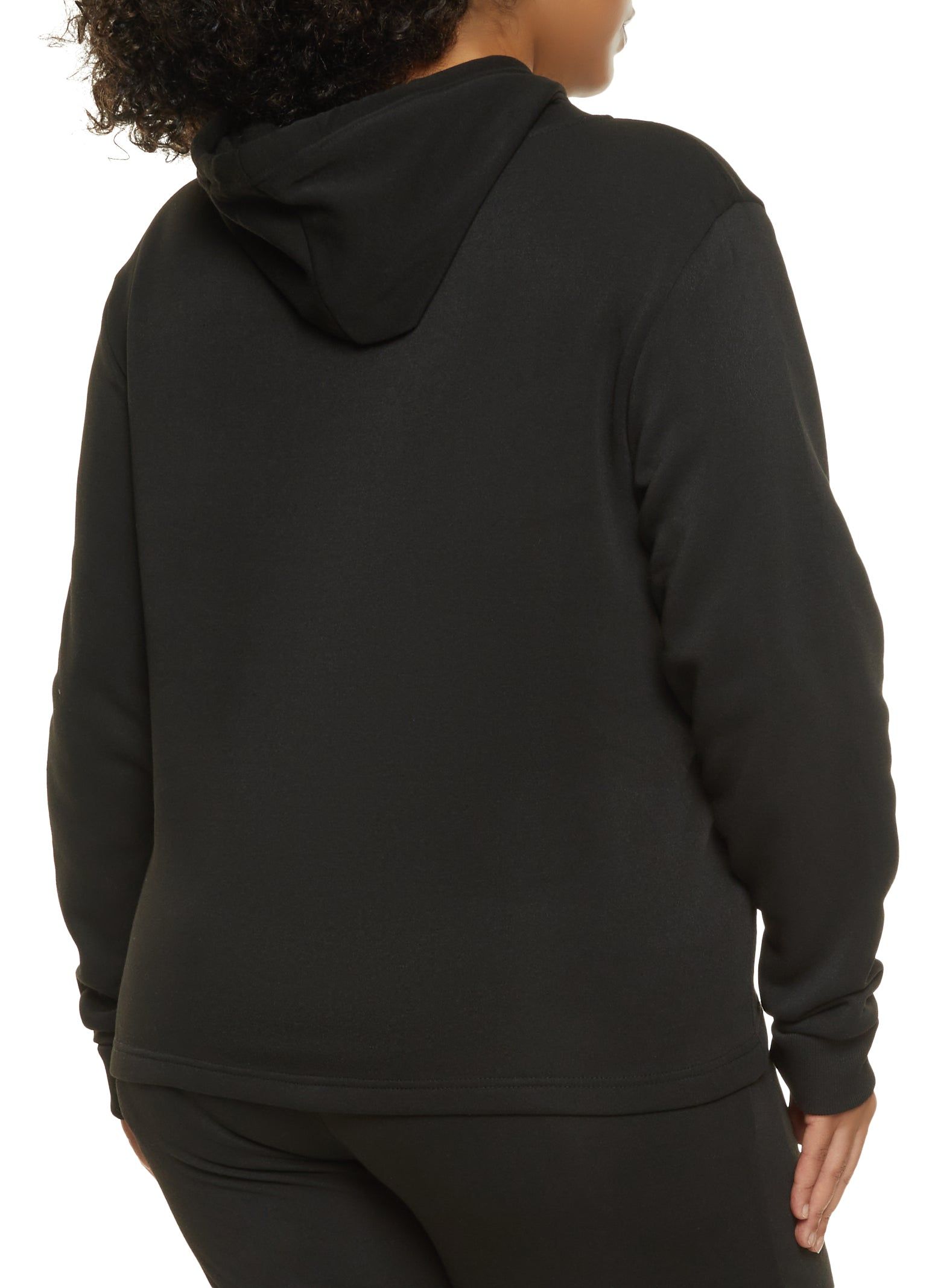 Plus Size Solid Pullover Hoodie sold by Rainbow product image thumbnail 3