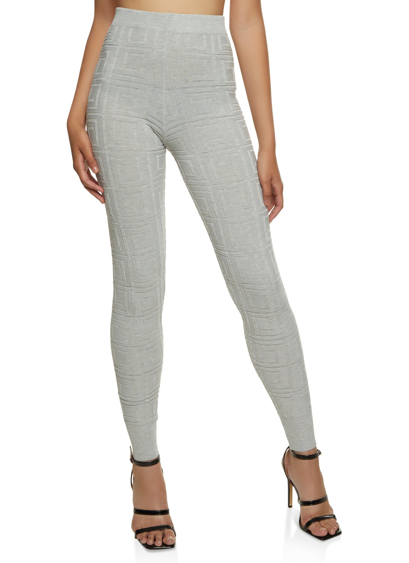 Greek Key Knit Leggings sold by Rainbow