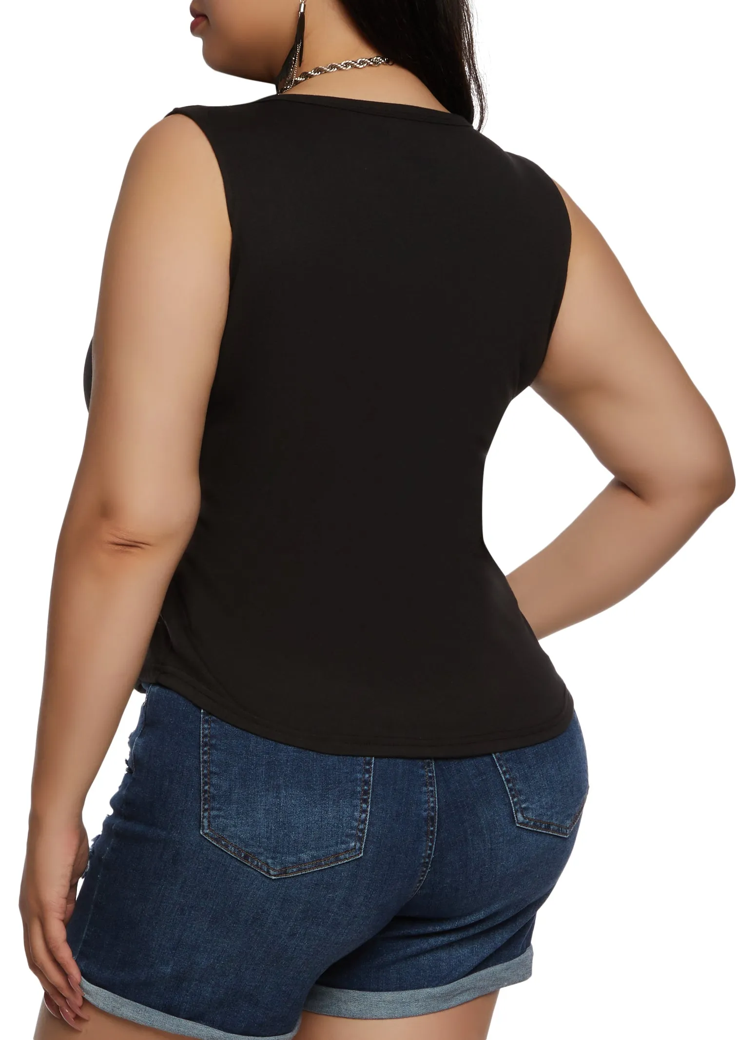 Plus Size Notch Neck Tank Top sold by Rainbow product image thumbnail 3