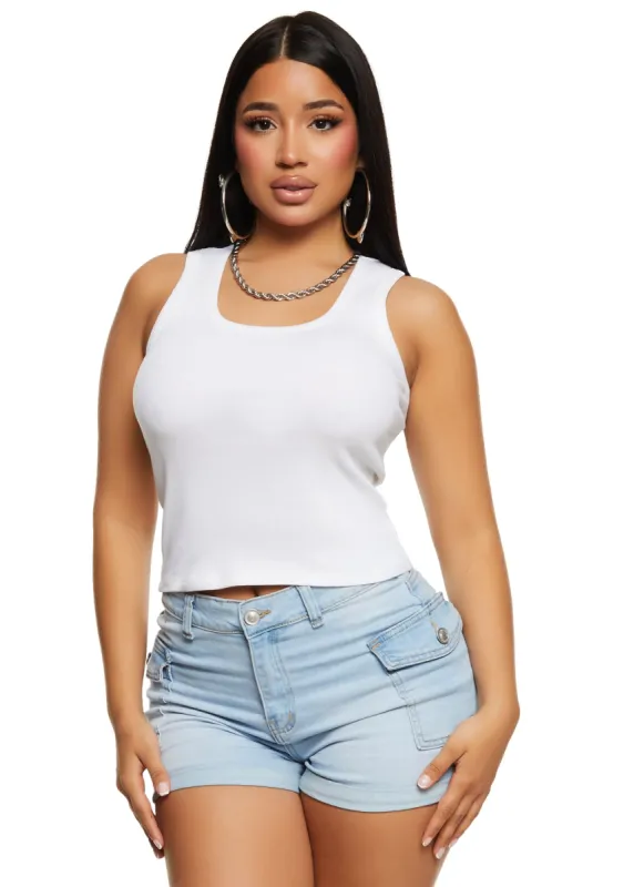 Basic Rib Tank Top sold by Rainbow