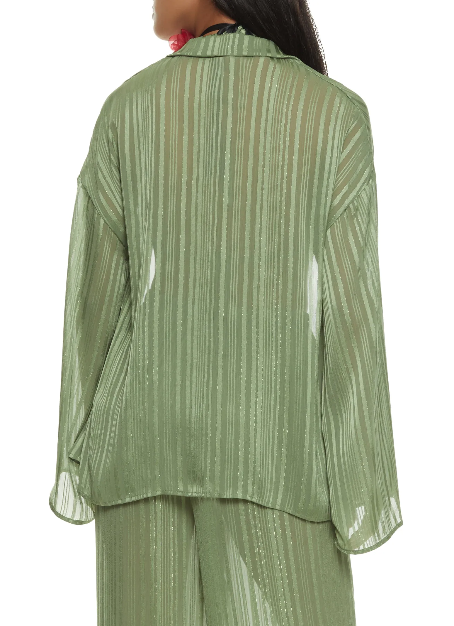 Lurex Shadow Stripe Open Front Top and Halter Top sold by Rainbow product image thumbnail 3