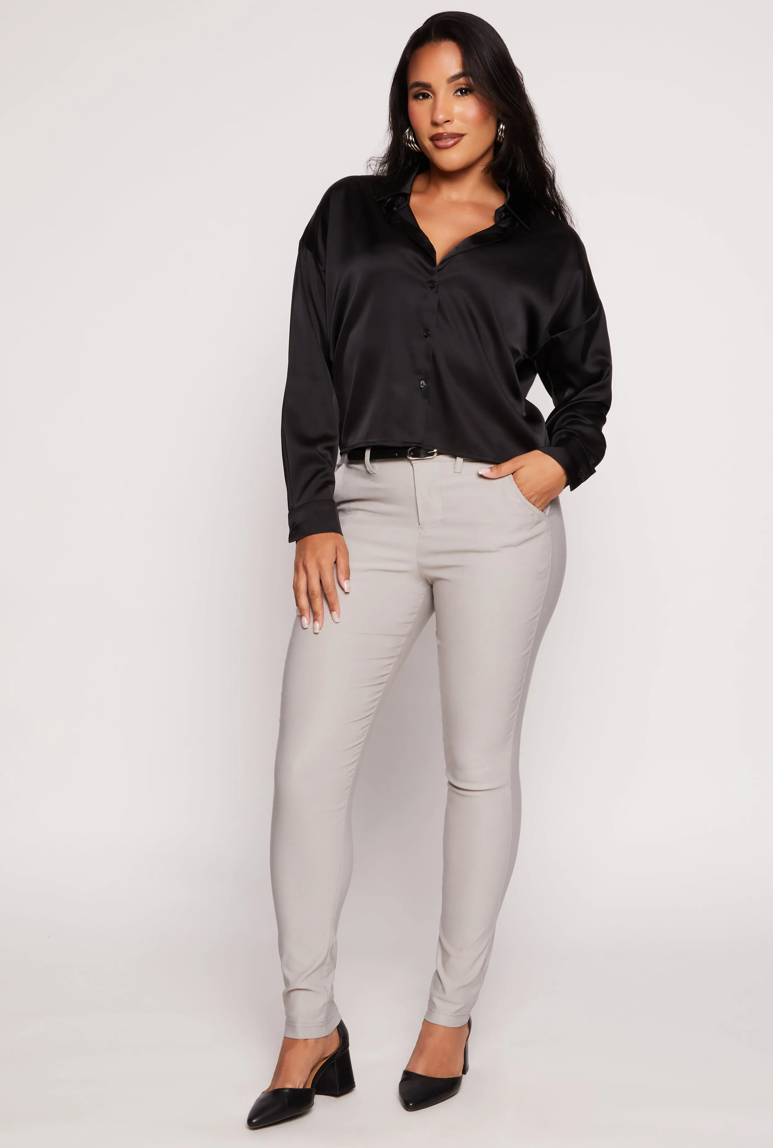 Belted Hyperstretch Dress Pants sold by Rainbow