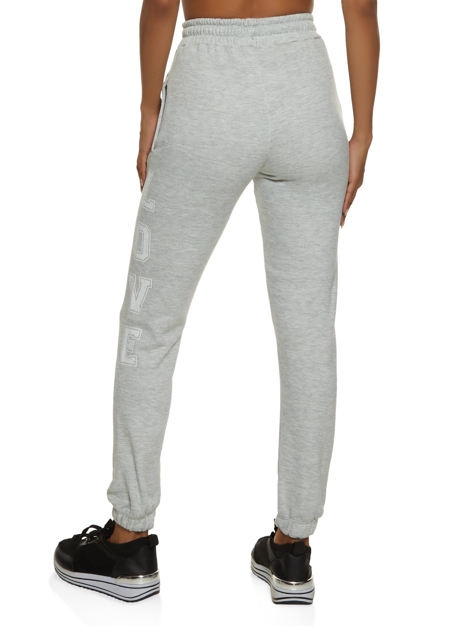 Drawstring High Waist Side Graphic Joggers sold by Rainbow product image thumbnail 2