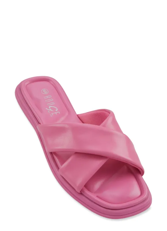 Criss Cross Band Slide Sandals sold by Rainbow