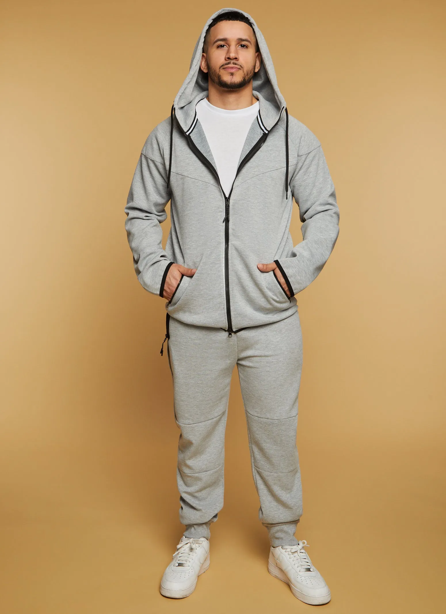 Mens Contrast Trim Zip Front Hoodie sold by Rainbow product image thumbnail 2