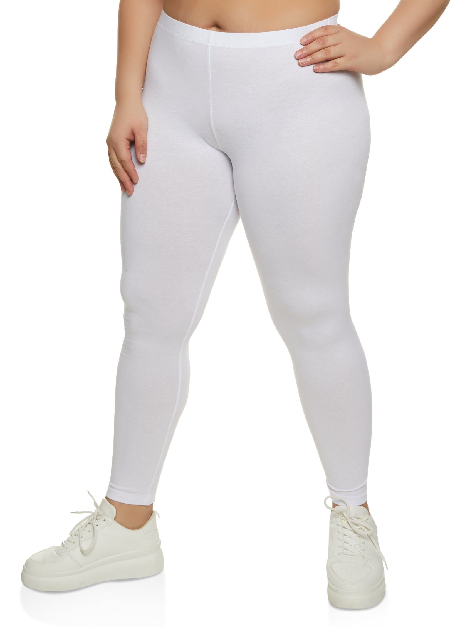 Plus Size Basic High Waist Leggings sold by Rainbow