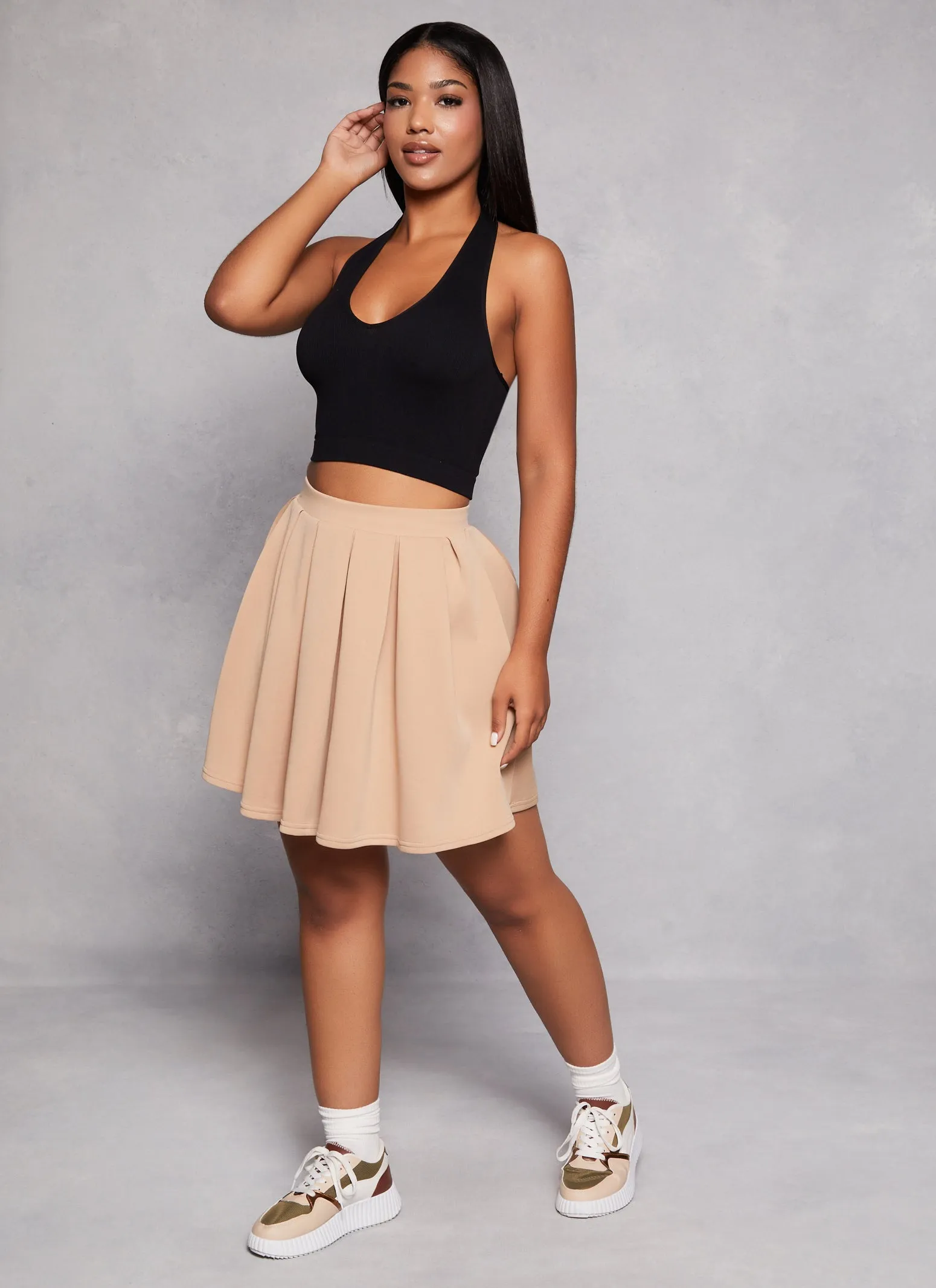 Seamless Halter Neck Crop Top sold by Rainbow product image thumbnail 2