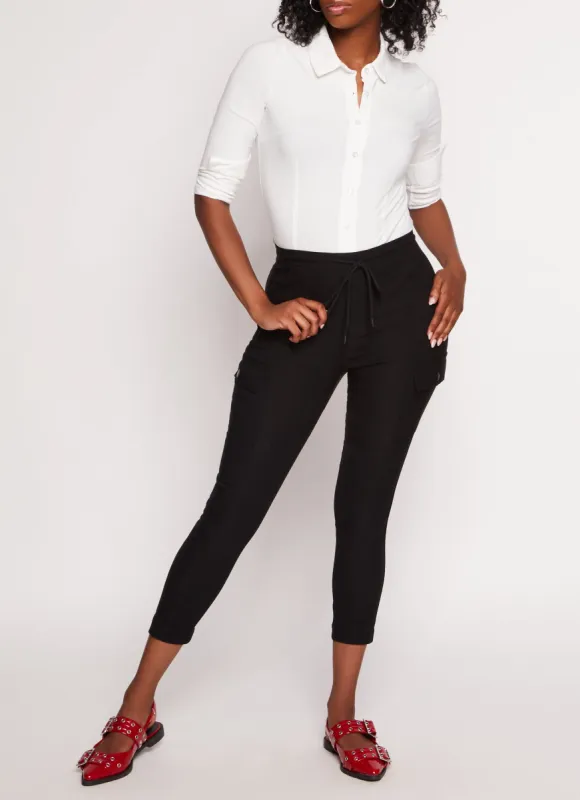 Cropped Cargo Pocket Pants sold by Rainbow