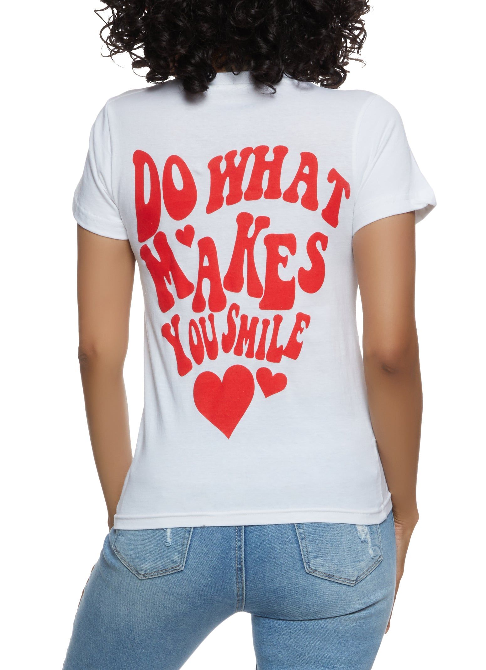 Do What Makes You Happy Back Graphic Tee sold by Rainbow product image thumbnail 2
