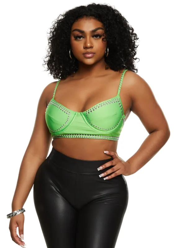 Studded Trim Bralette sold by Rainbow
