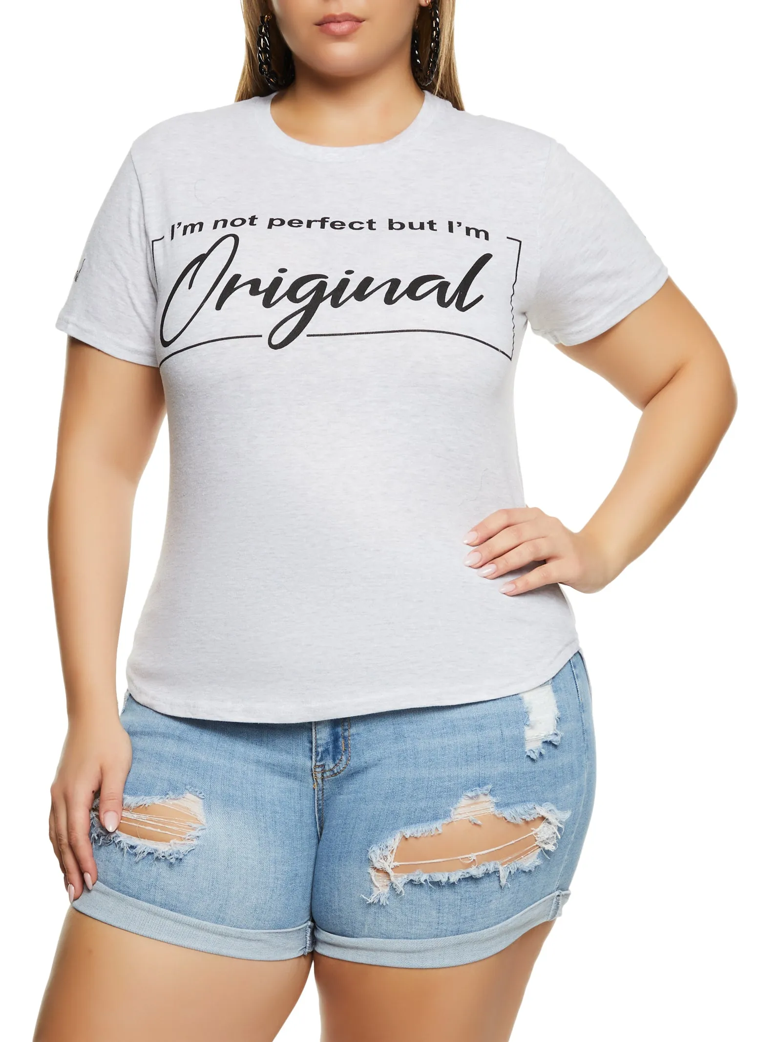 Plus Size Not Perfect But Im Original Graphic Tee sold by Rainbow product image thumbnail 2