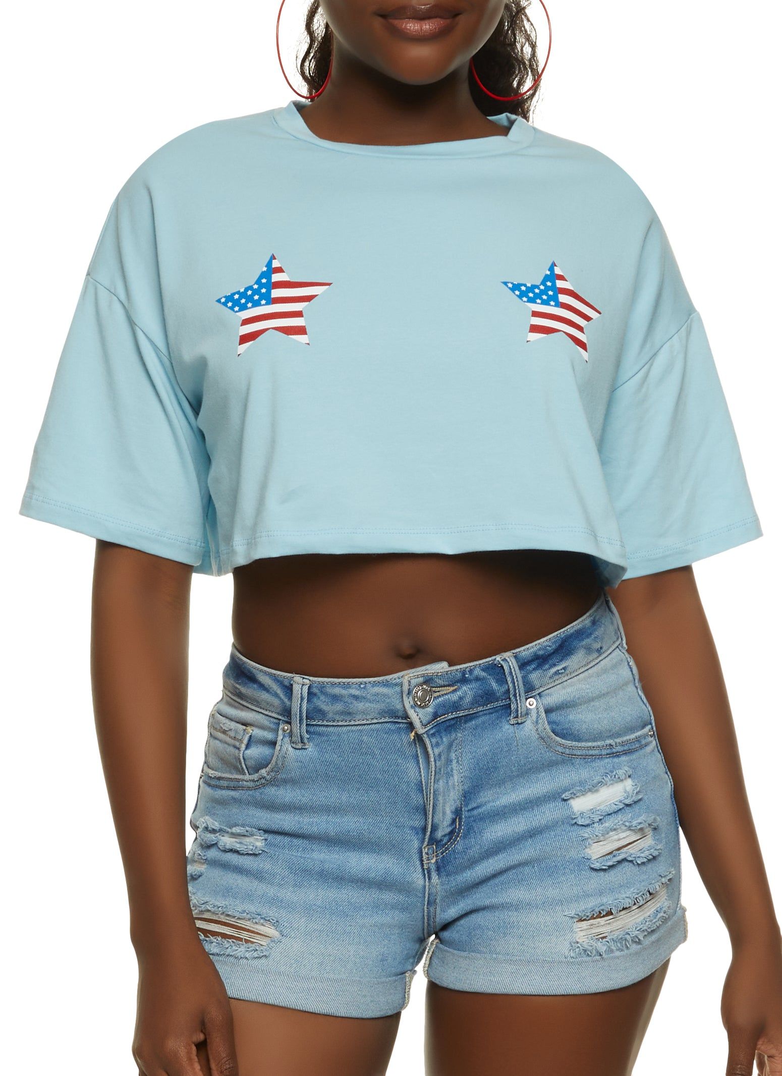 Americana Star Crop Top sold by Rainbow