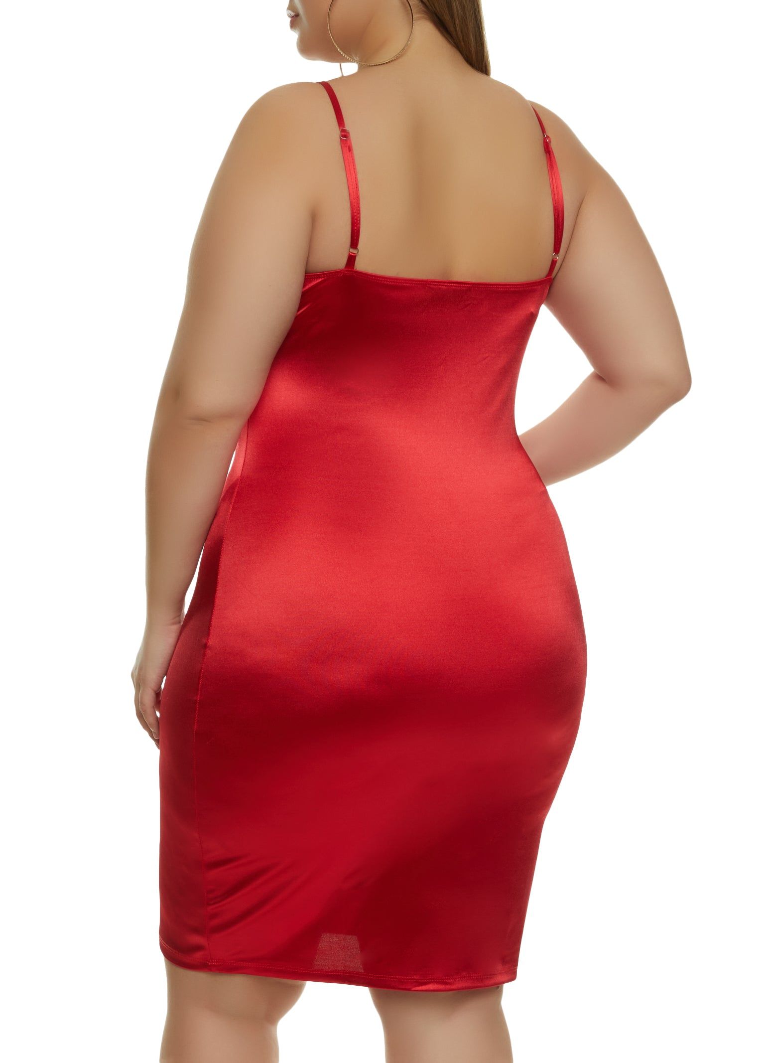 Plus Size Satin Cami Dress sold by Rainbow product image thumbnail 3