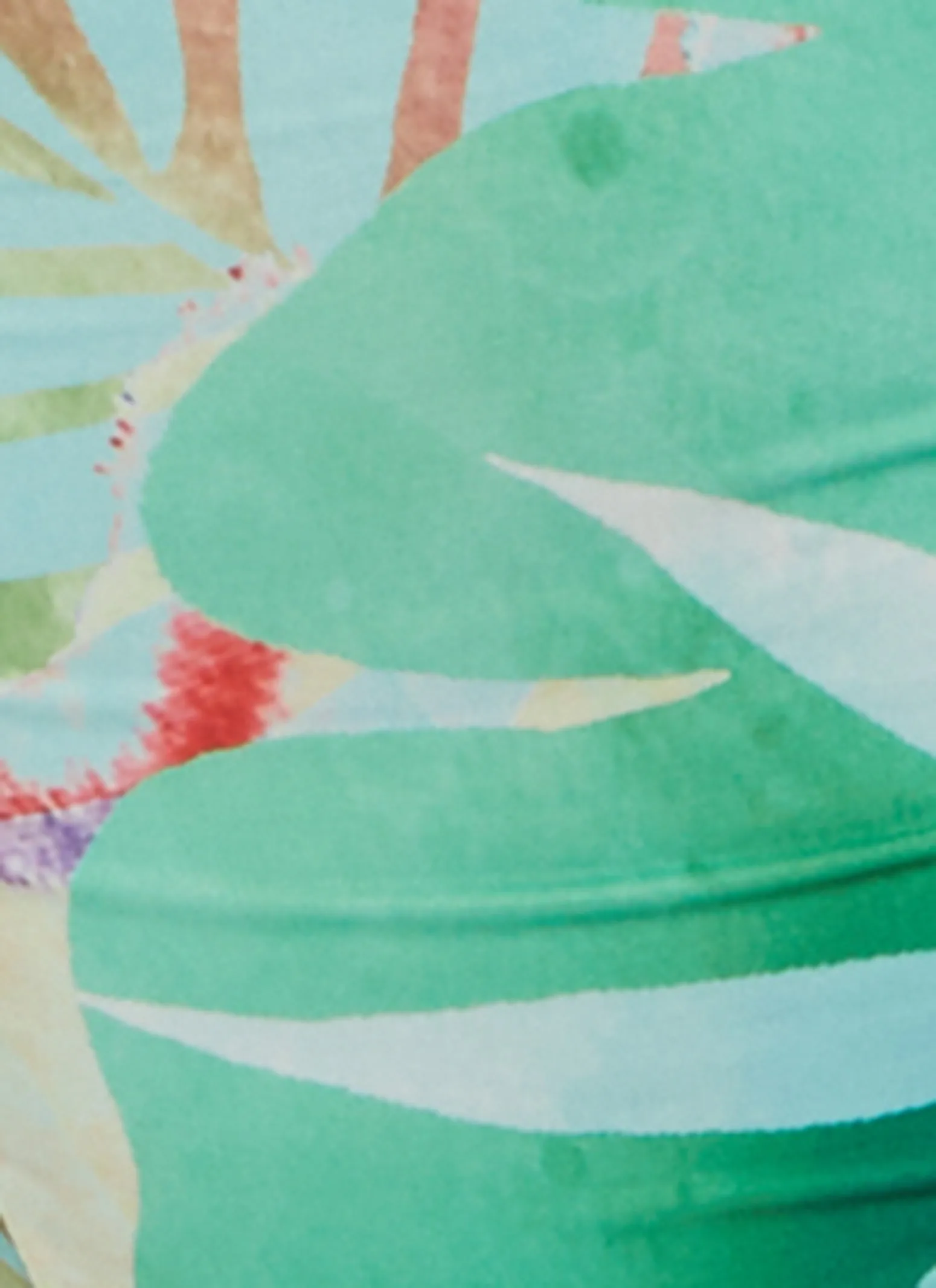 Plus Size Tropical Leaf Print High Waisted Leggings sold by Rainbow product image thumbnail 3