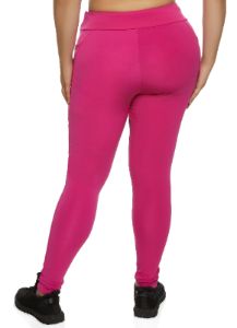 Plus Size Mesh Insert Leggings sold by Rainbow