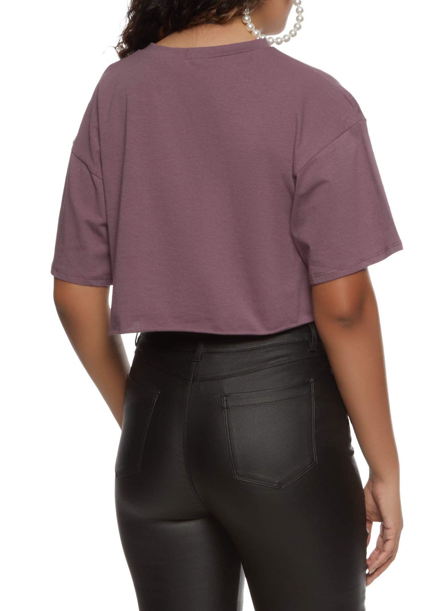 Rhinestone Love Cropped Graphic Tee sold by Rainbow product image thumbnail 2