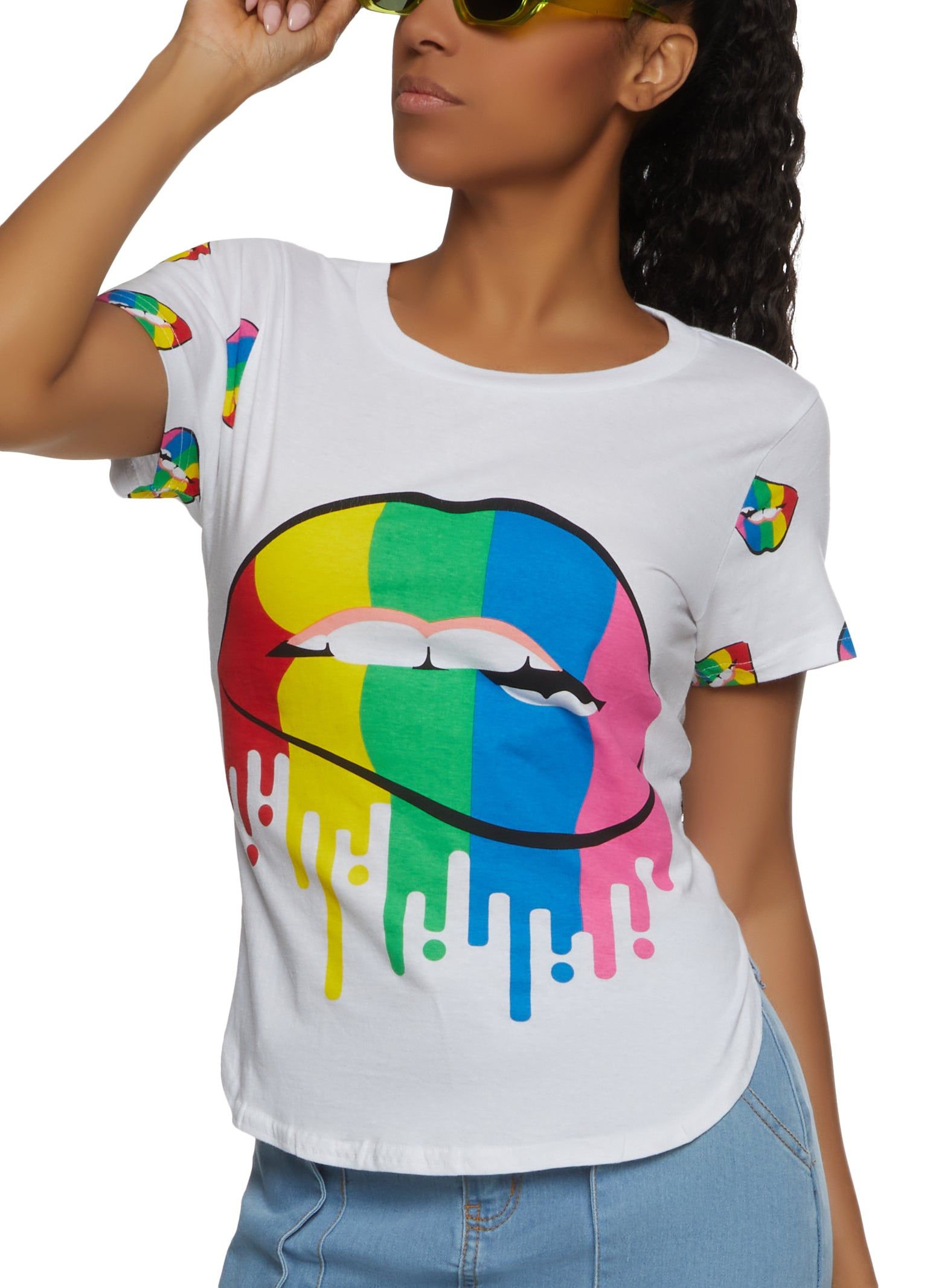 Rainbow Lips Graphic Tee sold by Rainbow