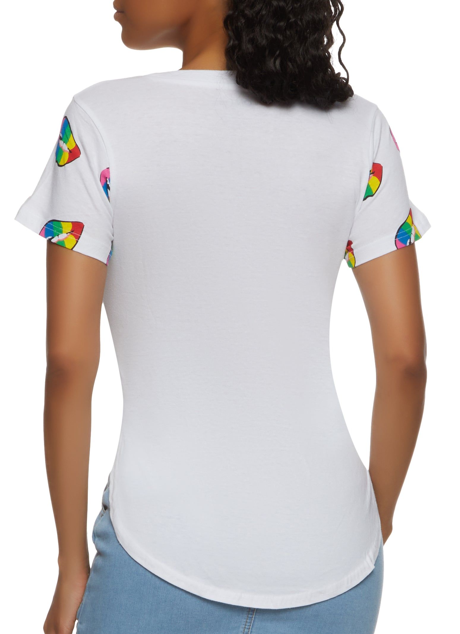 Rainbow Lips Graphic Tee sold by Rainbow product image thumbnail 2