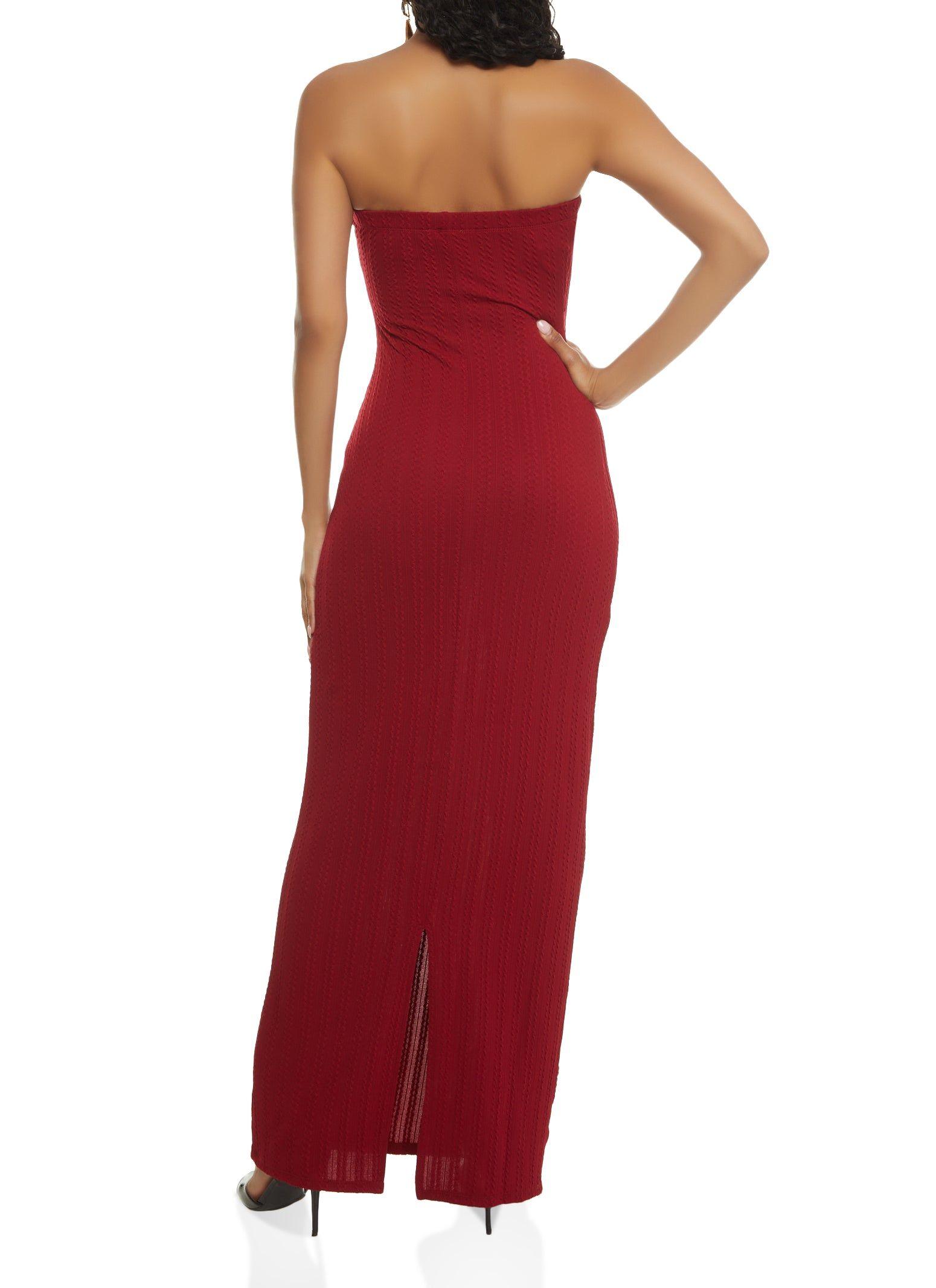 Textured Knit Maxi Tube Dress sold by Rainbow product image thumbnail 3