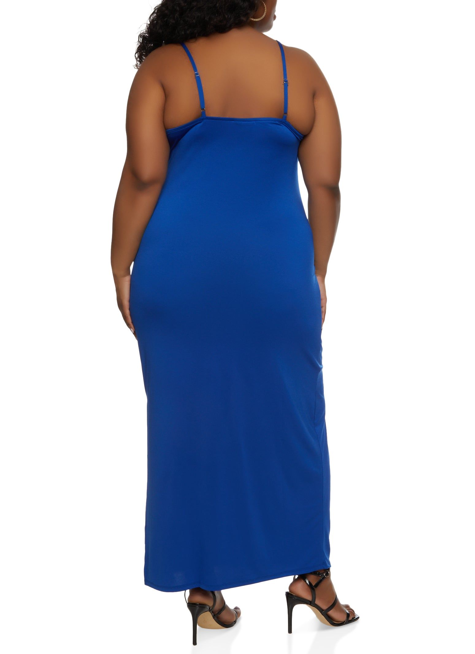 Plus Size Side Slit Cami Maxi Dress sold by Rainbow product image thumbnail 3