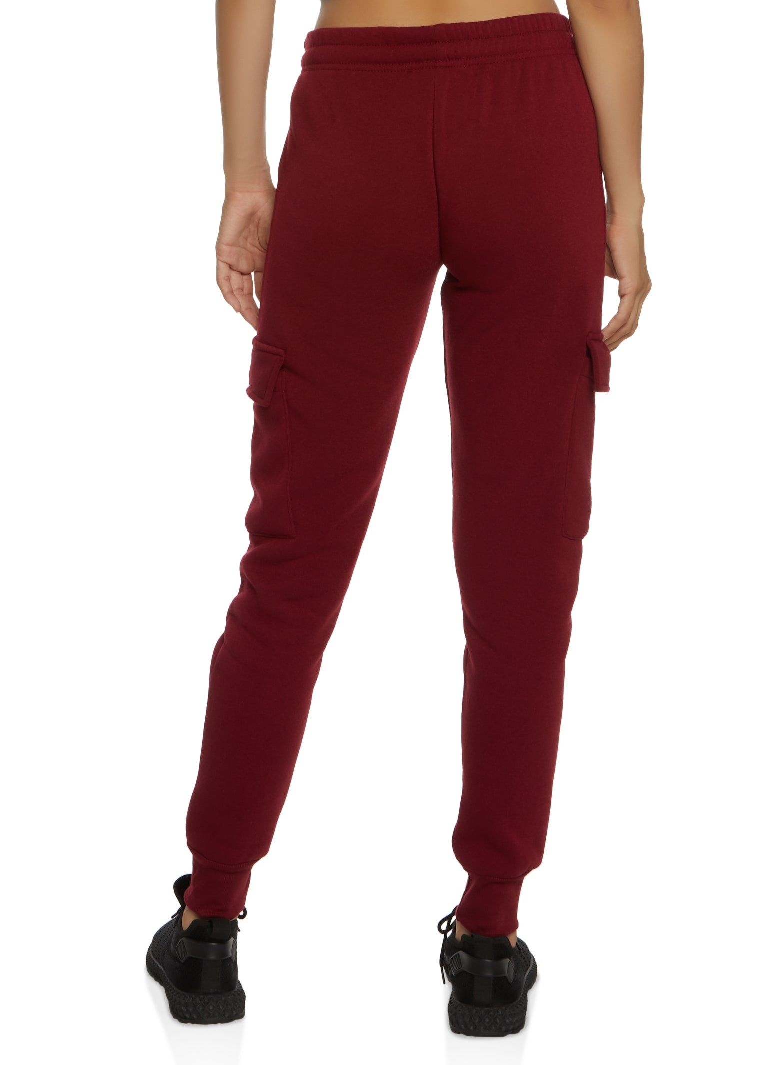 Solid Drawstring Cargo Pocket Joggers sold by Rainbow product image thumbnail 2