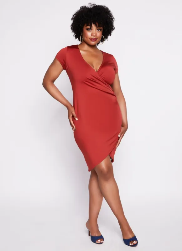 Plus Size Tulip Hem Midi Dress sold by Rainbow