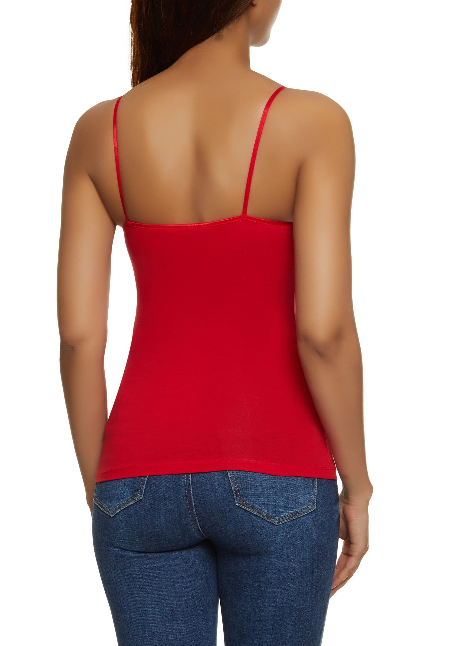 Basic Solid Cotton Shelf Bra Cami sold by Rainbow product image thumbnail 2