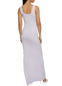 Solid Side Slit Maxi Dress sold by Rainbow