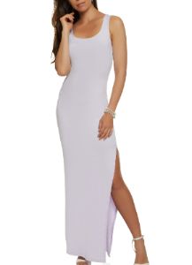 Solid Side Slit Maxi Dress sold by Rainbow