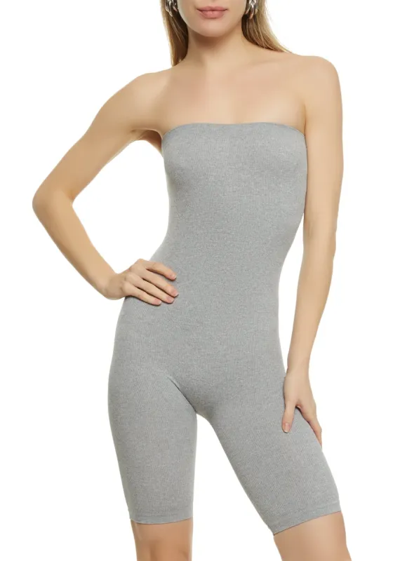 Ripped Strapless Romper sold by Rainbow