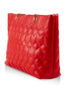 Faux Leather Quilted Chain Strap Tote Bag sold by Rainbow